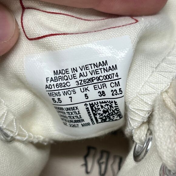 Converse Chuck 70 AT-CX Hi Vintage White Egret Black Shoes Womens Sz 7 A01682C - Picture 8 of 8